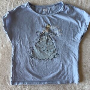 Uniqlo Disney Cinderella Blue Graphic T-Shirt | Size 3–4